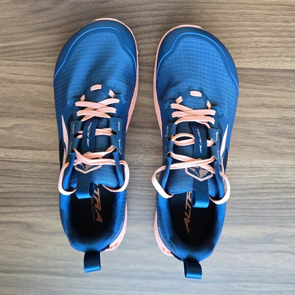 Altra Lone Peak 8, Women's 9.5, Navy/Coral - Picture 5 of 11